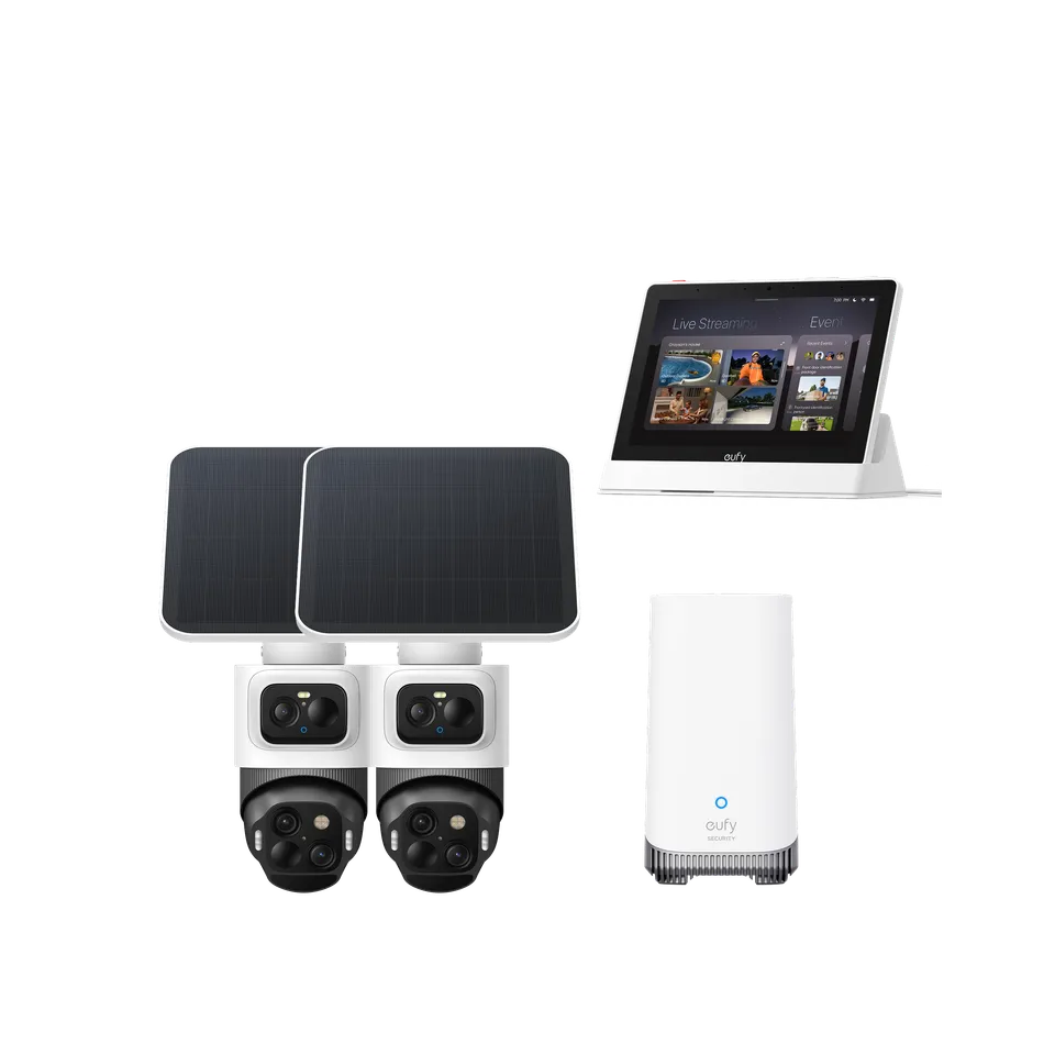 eufy-eufycam-s4-kit-2-cam-ras-smart-display-e10-cam-ra-bullet-ptz-triple-objecti image 1