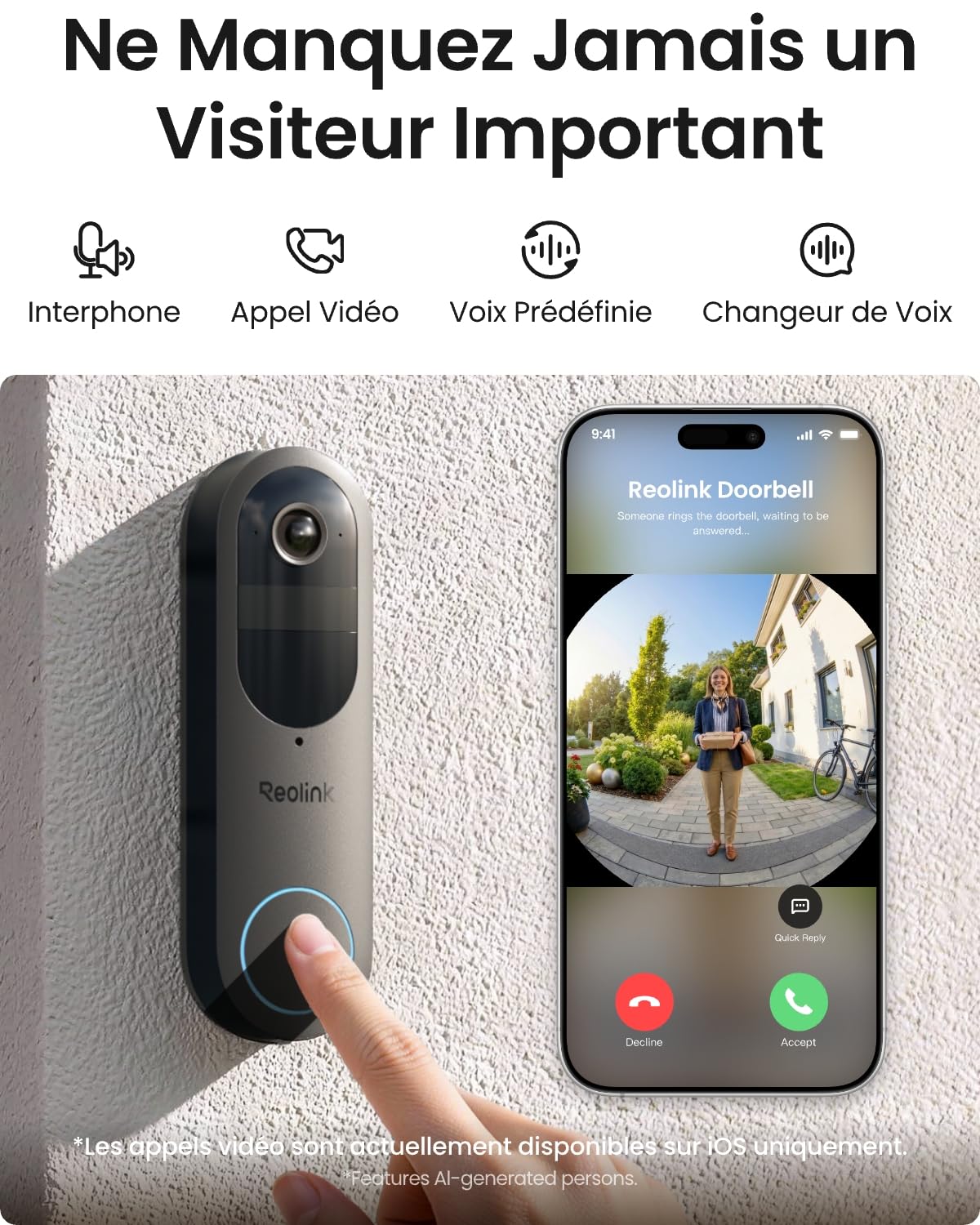 reolink-video-doorbell-batterie-2e-g-n-2k-sonnette-vid-o-ext-rieure-10-mois-auto image 3