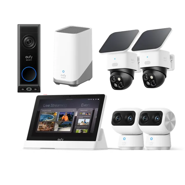 eufy-pack-premium-maison-solocam-s340-cam-ra-3k-ptz-solaire-avec-double-cam-ra-e image 1