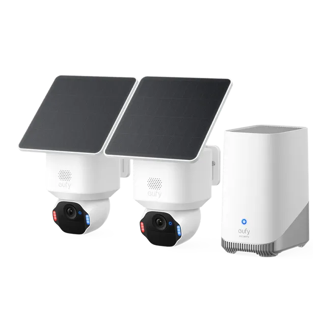 eufy-security-solocam-e42-kit-2-cam-ras-avec-homebase-s380-4k-uhd-ptz-avec-suivi image 1