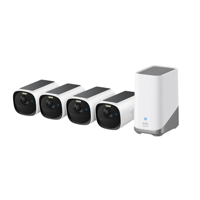 eufy-eufycam-e40-kit-4-cam-ras-homebase-s380-2k-solaire image 1