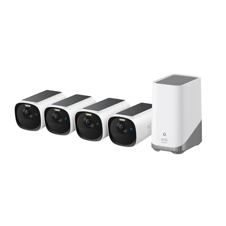 eufy-eufycam-e40-kit-4-cam-ras-homebase-s380-2k-solaire image 1