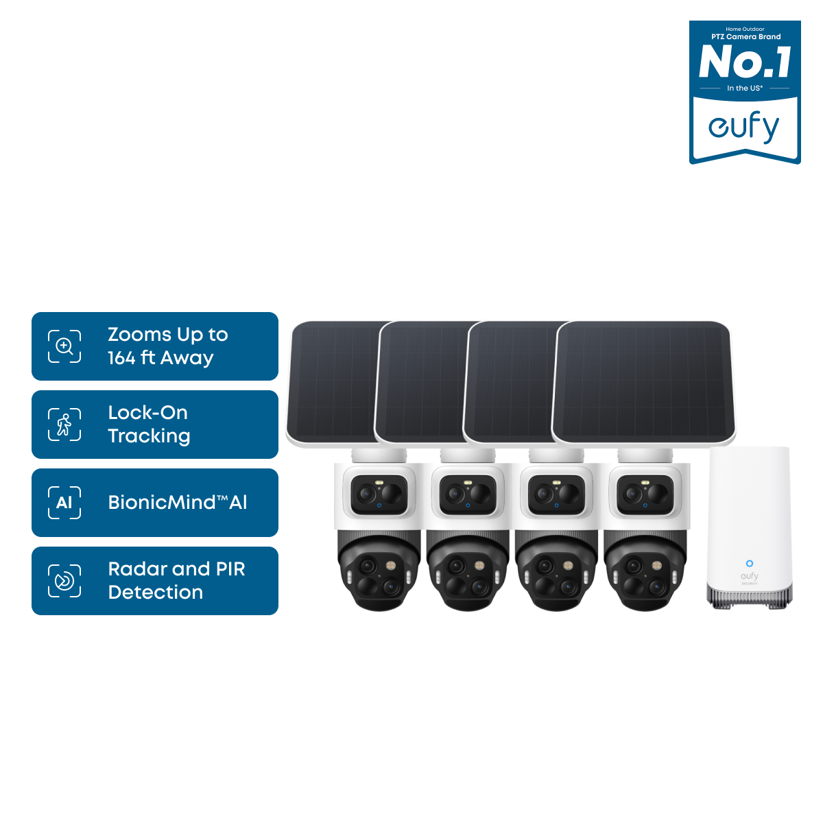 eufy-eufycam-s4-kit-4-cam-ras-bullet-ptz-triple-objectif-4k-2k image 1
