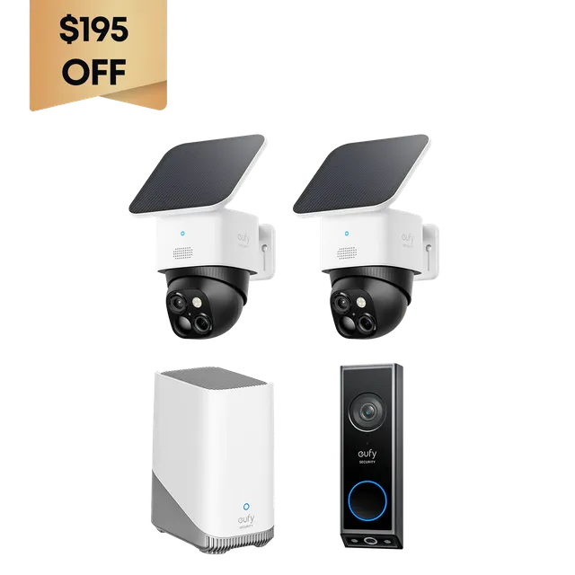 eufy-solocam-s340-lot-de-2-sonnette-e340-homebase-s380-kit-surveillance-solaire- image 1