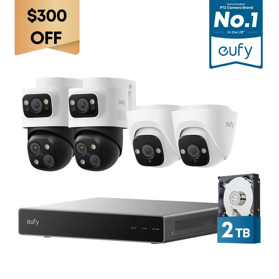 eufy-poe-nvr-security-system-s4-kit-5-cam-ras-4k-2k image 1