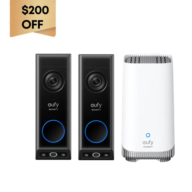 eufy-video-doorbell-e340-lot-de-2-homebase-s380 image 1