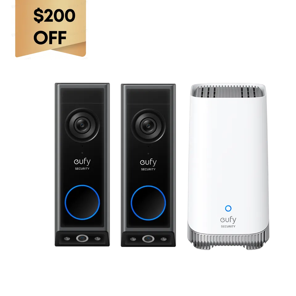 eufy-video-doorbell-e340-lot-de-2-homebase-s380 image 1