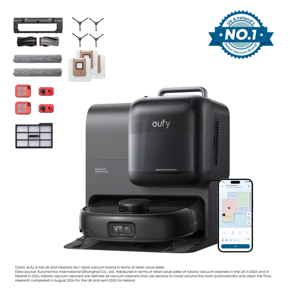 eufy-robot-vacuum-omni-e28-kit-d-accessoires-robot-3-en-1-aspirateur-laveur-et-d image 1