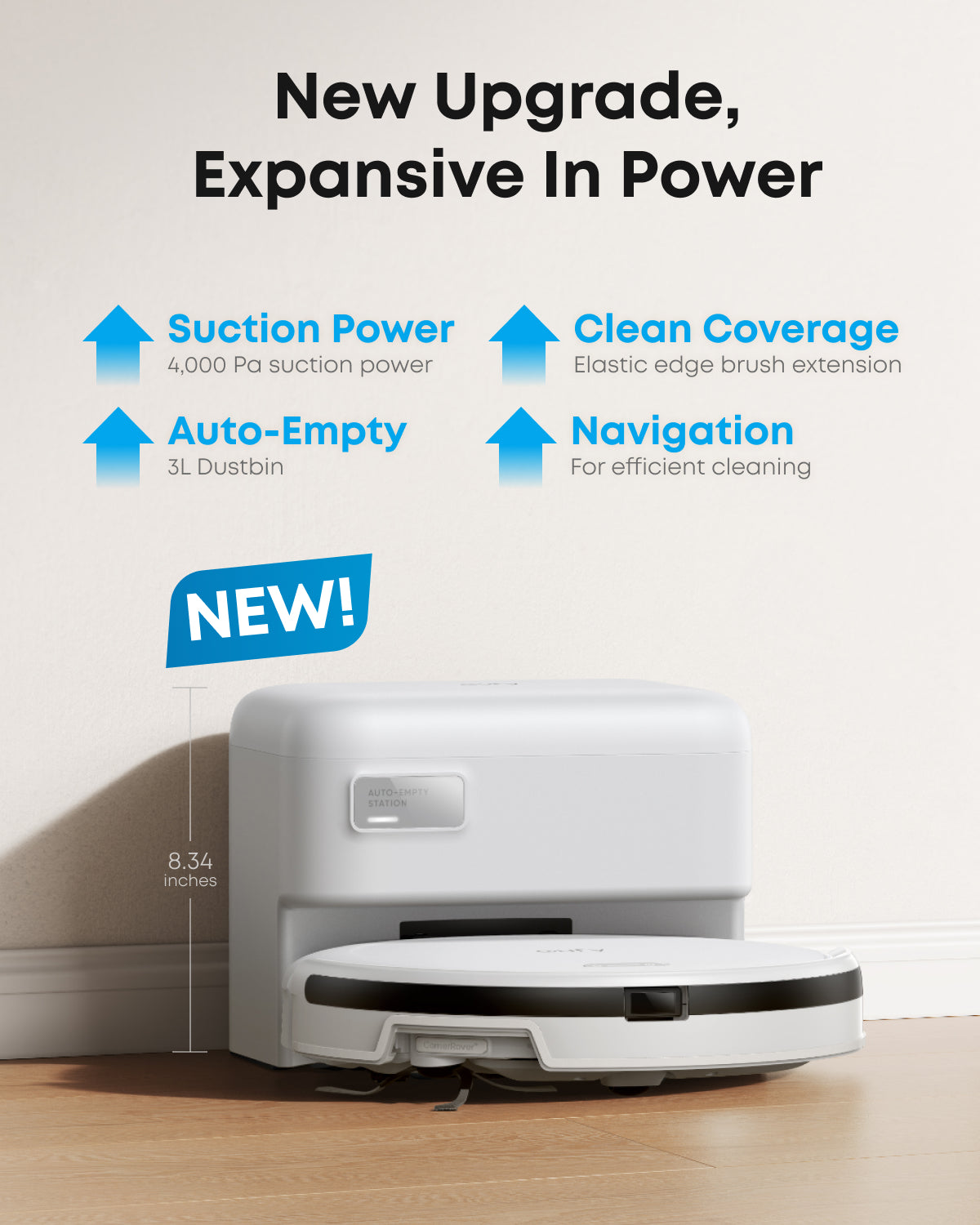 eufy-robot-aspirateur-c10-blanc-avec-station-de-vidange-automatique image 3