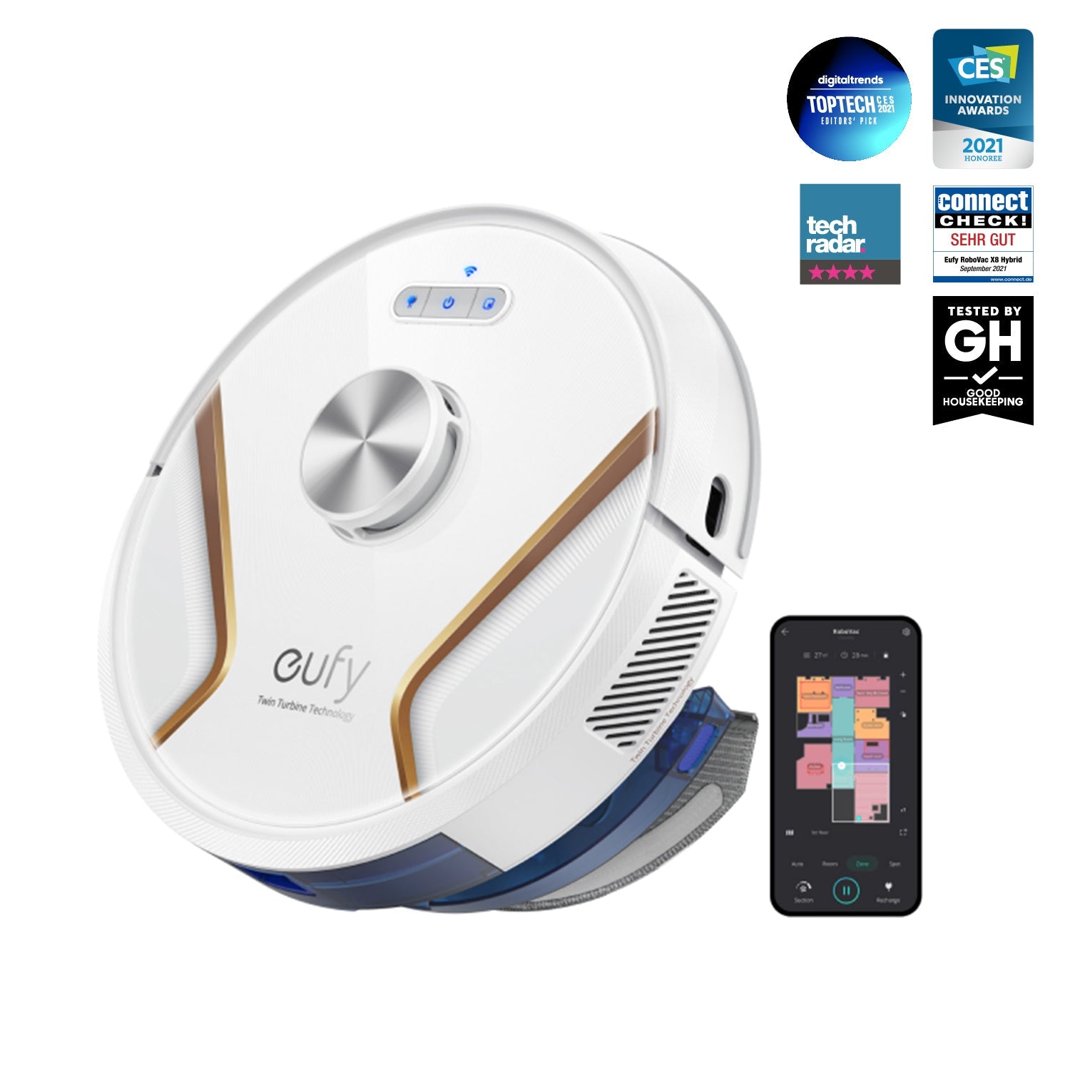eufy-clean-x8-hybrid-robot-aspirateur-laveur-laser-2x-2000-pa image 8