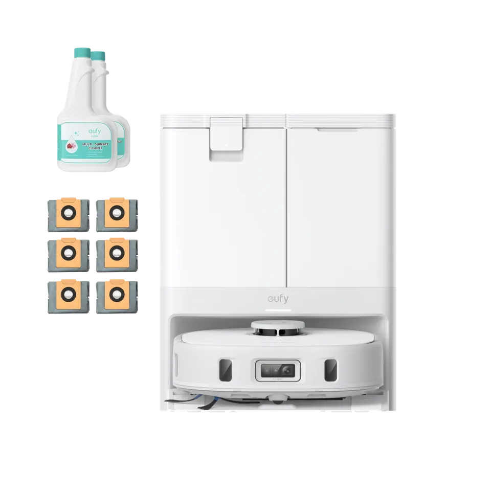 eufy-x10-pro-omni-blanc-2-liquides-sol-6-sacs-poussi-re-robot-aspirateur-laveur image 1