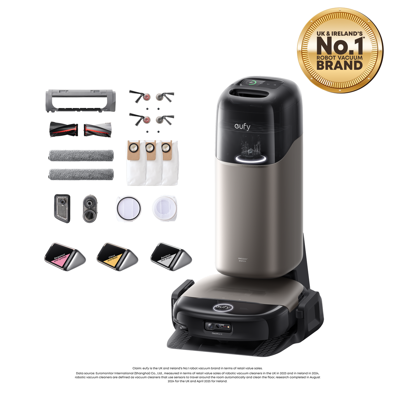 eufy-omni-s2-aspirateur-robot-laveur-avec-kit-de-remplacement-et-recharge-parfum image 2