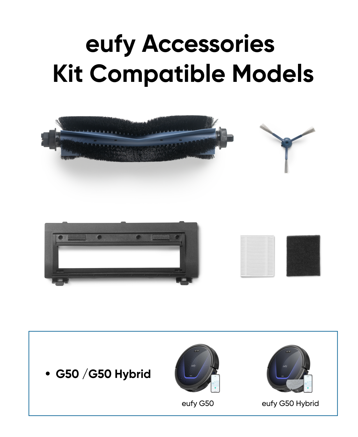 eufy-kit-de-pi-ces-de-rechange-pour-g50-g50-hybrid-brosse-principale-prot-ge-bro image 2