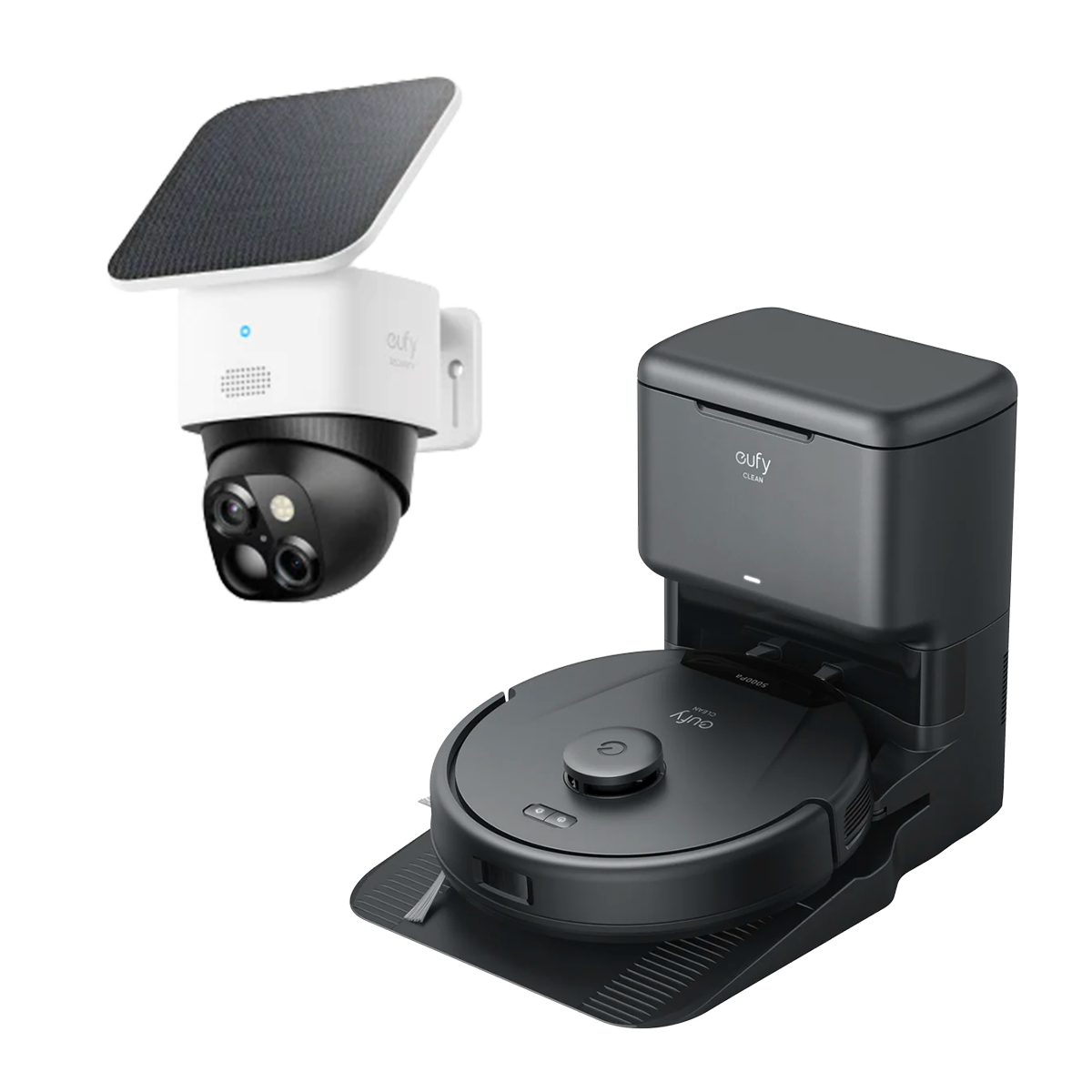 eufy-solocam-s340-eufy-clean-l60-avec-station-d-auto-vidage-ses-duo-cam-ra-solai image 1
