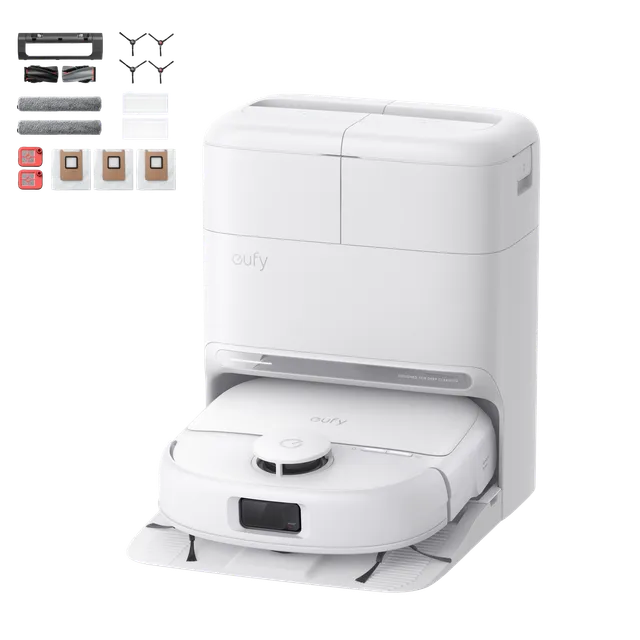 eufy-c28-omni-blanc-robot-aspirateur-laveur-15-000-pa-kit-d-accessoires image 1