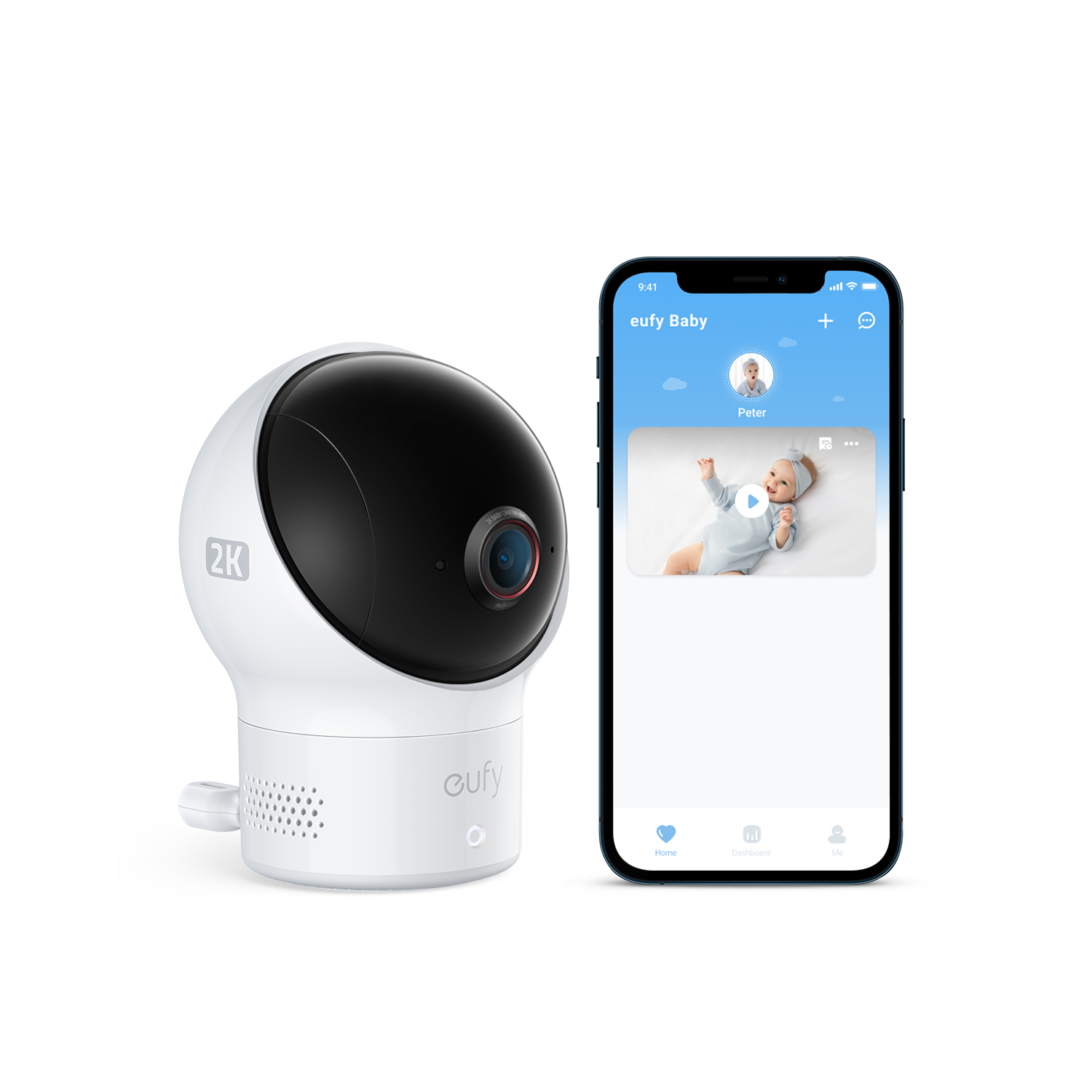 eufy-baby-2k-babyphone-cam-ra-wifi-pan-tilt-avec-d-tection-pleurs-ai image 1