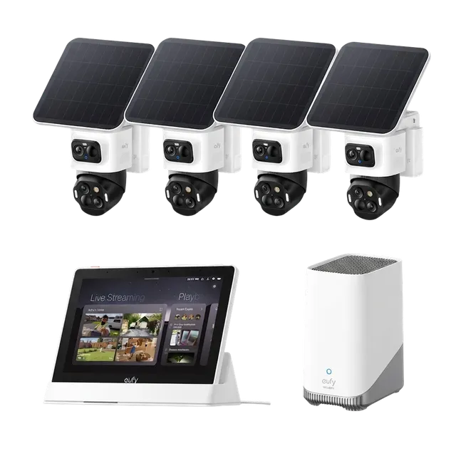 eufy-eufycam-s4-kit-4-cam-ras-homebase-3-smart-display-e10 image 1