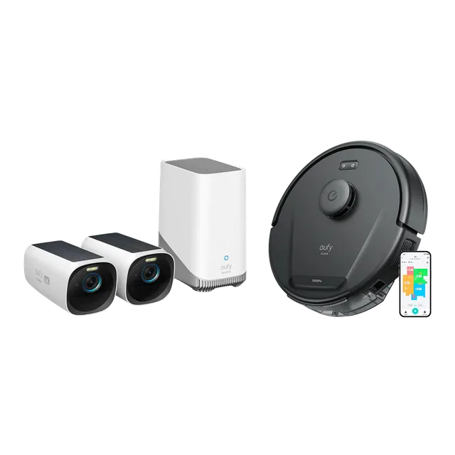 eufy-pack-eufycam-s330-eufycam-3-cam-ra-de-s-curit-4k-solaire-robot-aspirateur-e image 1
