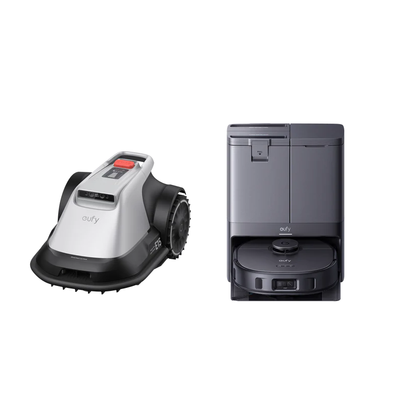 eufy-robot-tondeuse-e15-x10-pro-omni-tondeuse-robot-sans-fil-vision-fsd-aspirate image 1