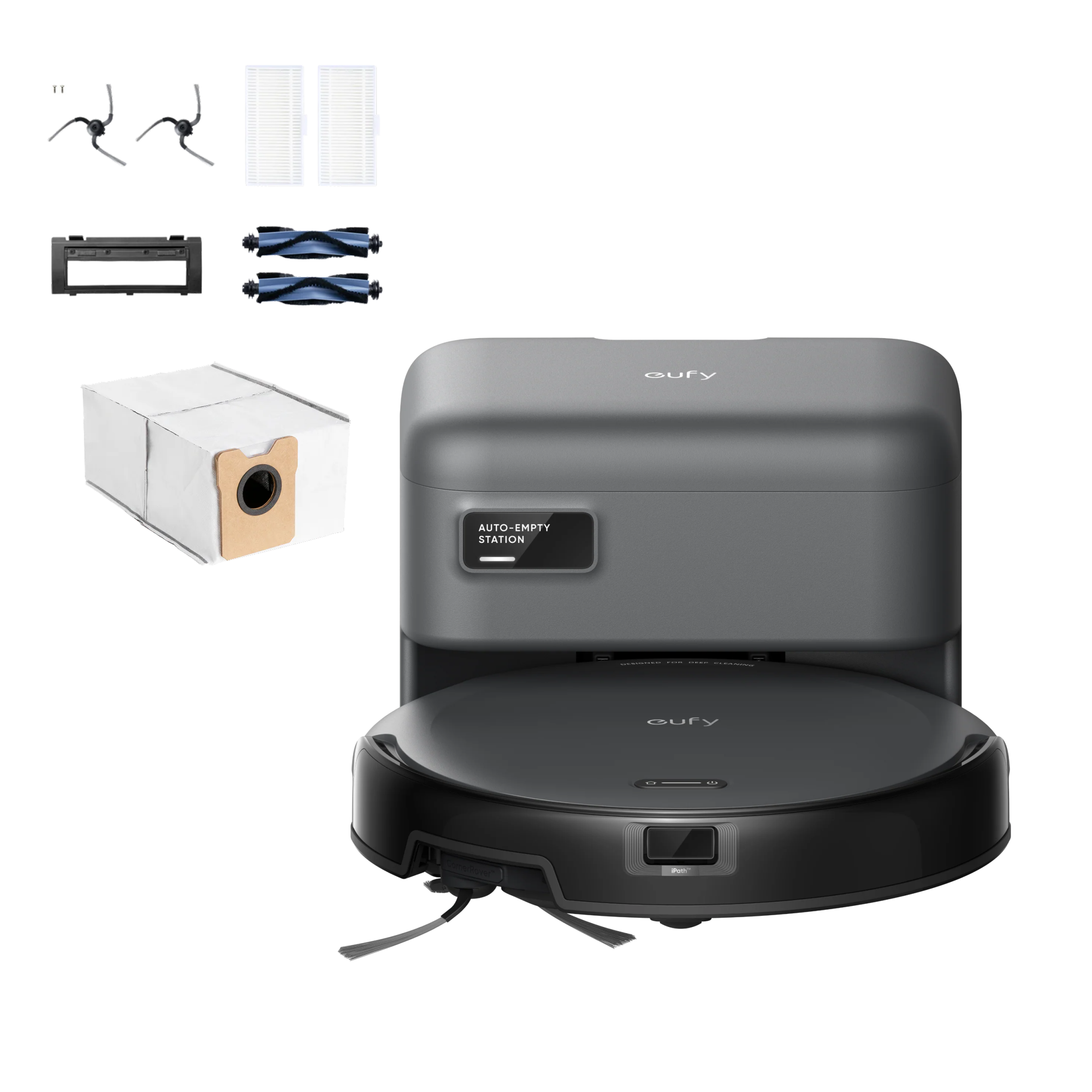 eufy-robot-vacuum-c10-avec-station-auto-vidange-kit-accessoires-et-6-sacs-poussi image 1
