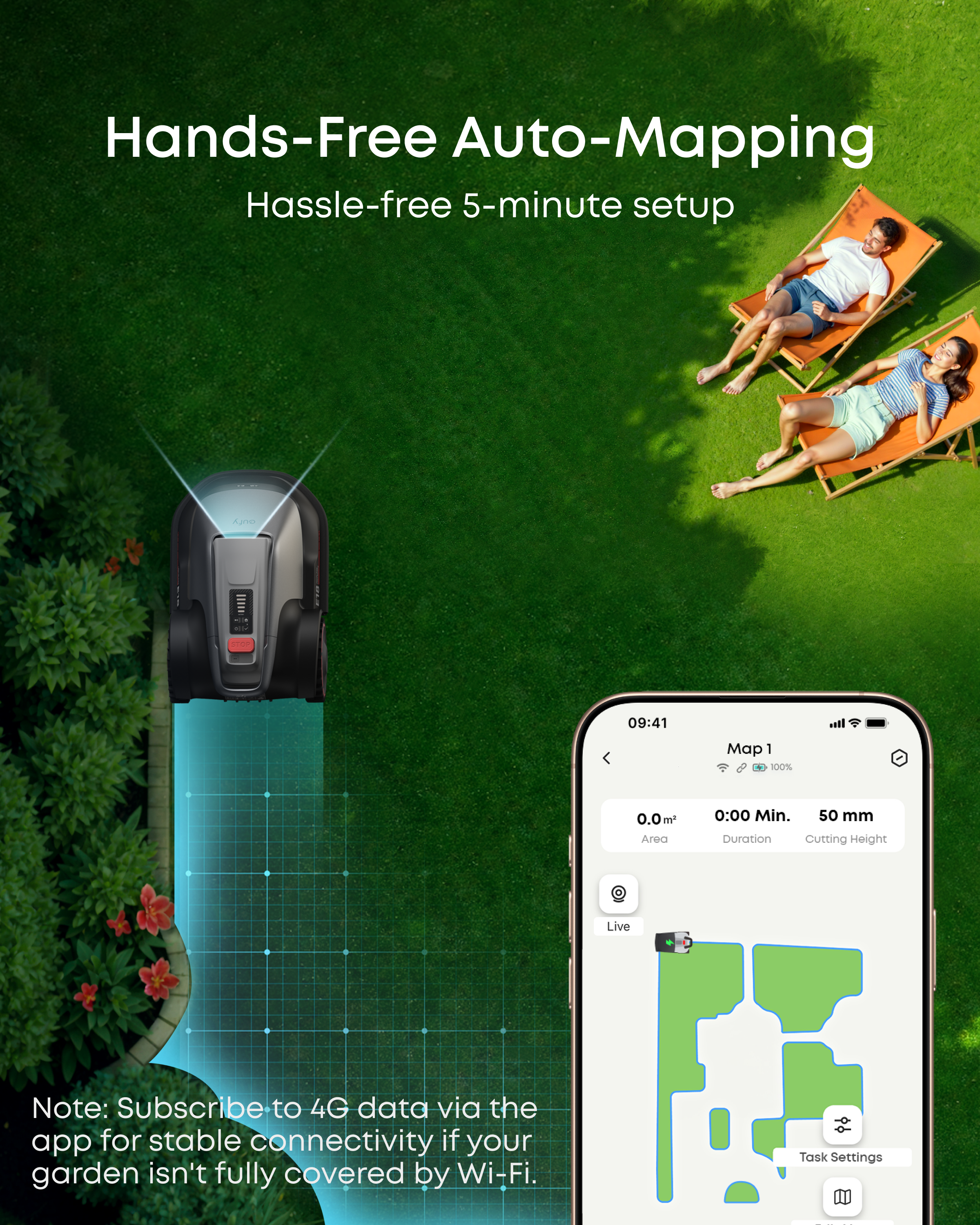 eufy-robot-tondeuse-e18-sans-fil-avec-technologie-pure-vision-fsd image 4