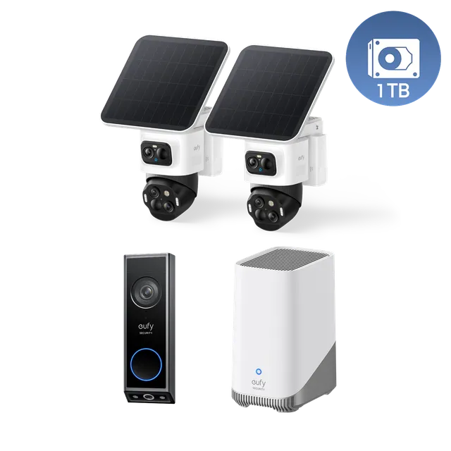 eufy-eufycam-s4-kit-2-cam-ras-homebase-s380-sonnette-e340-disque-1to image 1