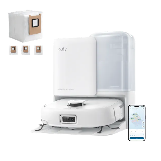 eufy-robot-vacuum-omni-e25-blanc-aspirateur-robot-laveur-avec-3-sacs-poussi-re-e image 1