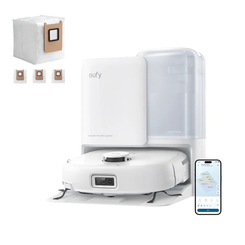 eufy-robot-vacuum-omni-e25-blanc-aspirateur-robot-laveur-avec-3-sacs-poussi-re-e image 1