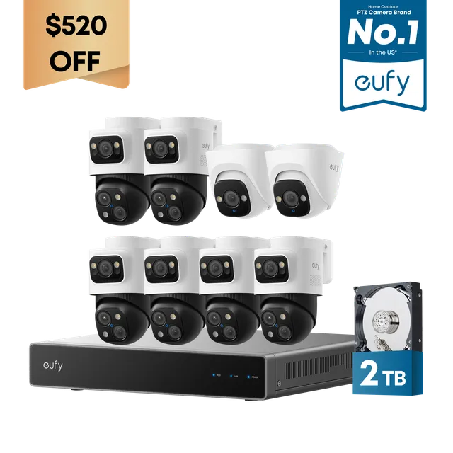 eufy-kit-6-cam-ras-poe-nvr-s4-max-2-cam-ras-tourelle-4k image 1
