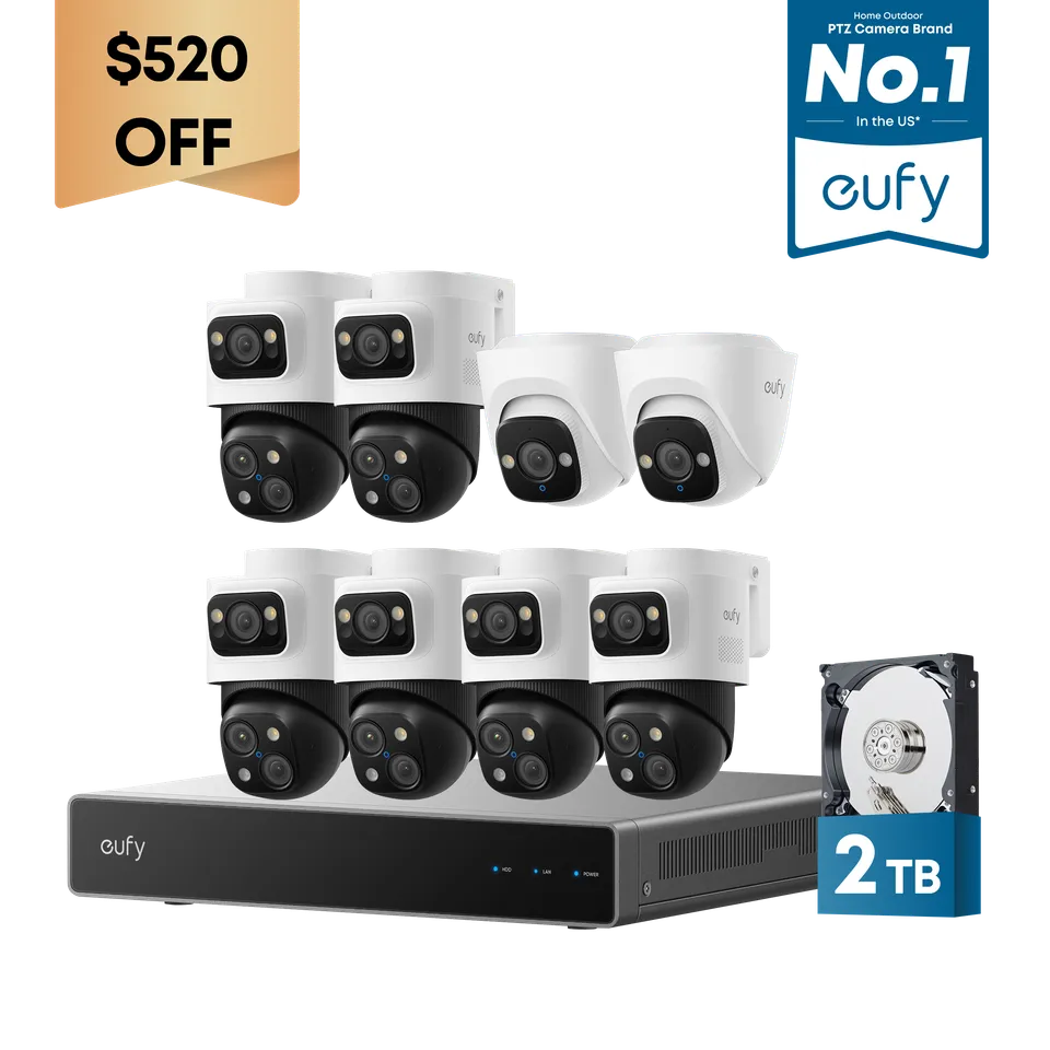 eufy-kit-6-cam-ras-poe-nvr-s4-max-2-cam-ras-tourelle-4k image 1