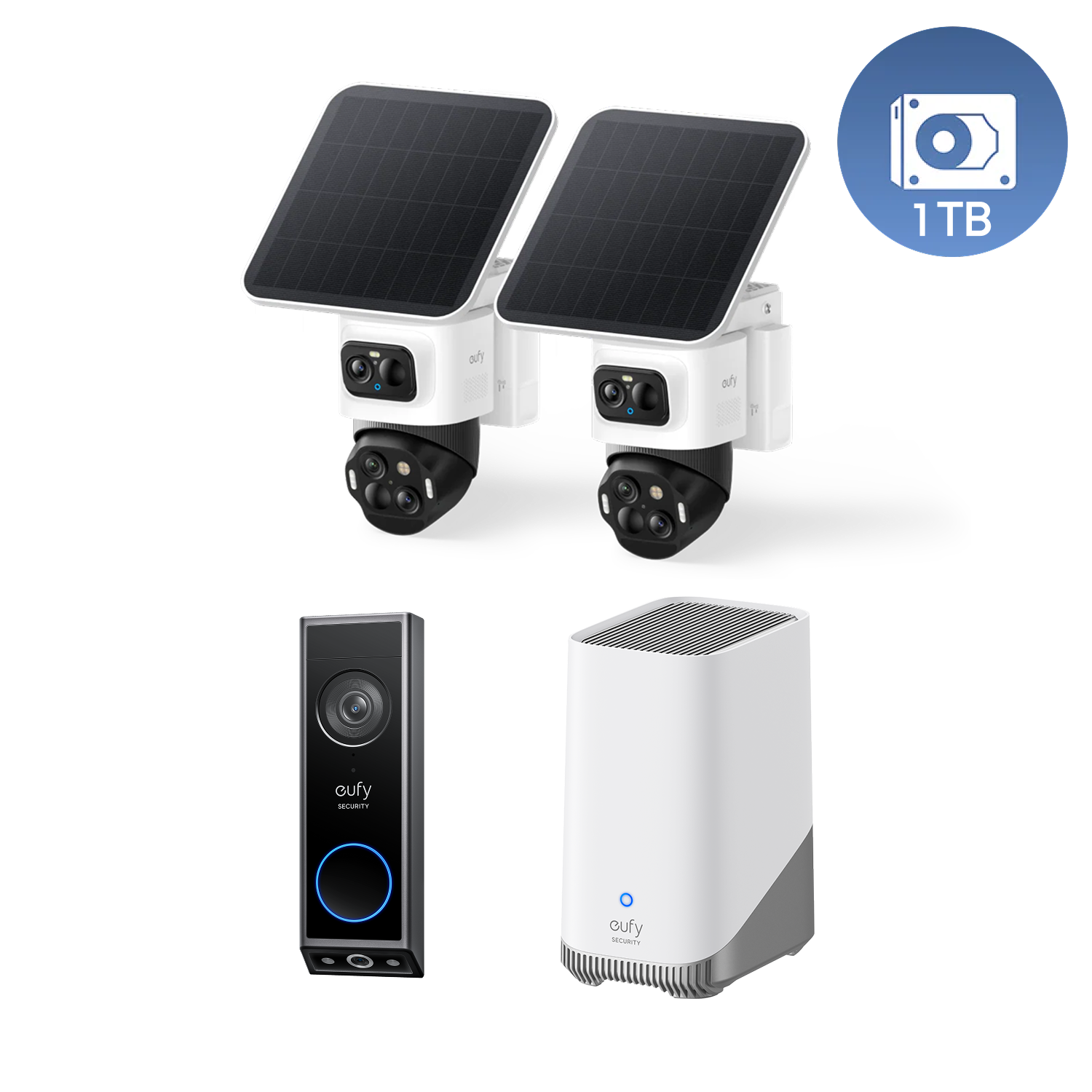 eufy-eufycam-s4-kit-2-cam-ras-homebase-s380-sonnette-e340-disque-1to image 1