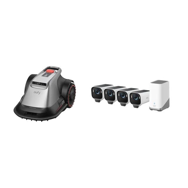eufy-robot-tondeuse-e18-kit-4-cam-ras-eufycam-s3-pro image 1