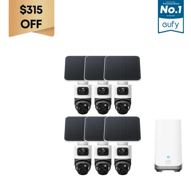 eufy-eufycam-s4-kit-6-cam-ras-triple-objectif-bullet-ptz-4k image 1