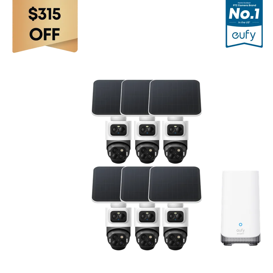 eufy-eufycam-s4-kit-6-cam-ras-triple-objectif-bullet-ptz-4k image 1