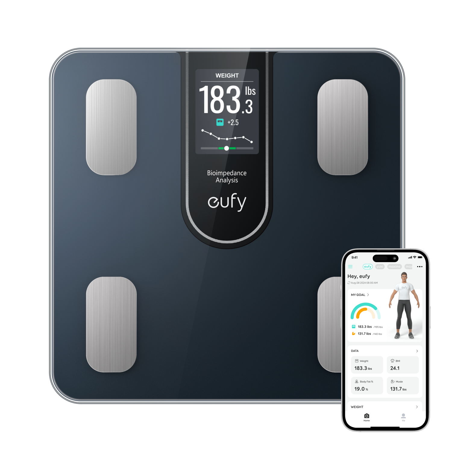 eufy-smart-scale-c20-balance-connect-e-avec-grand-cran-couleur-3-36-pouces-et-ca image 1