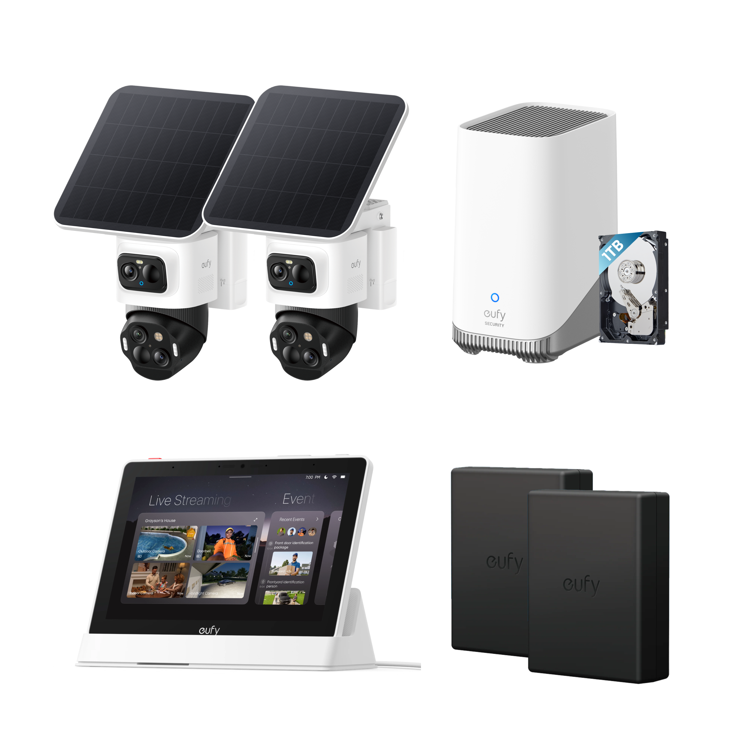 eufy-eufycam-s4-premium-whole-home-bundle-kit-2-cam-ras-cran-1-to image 2