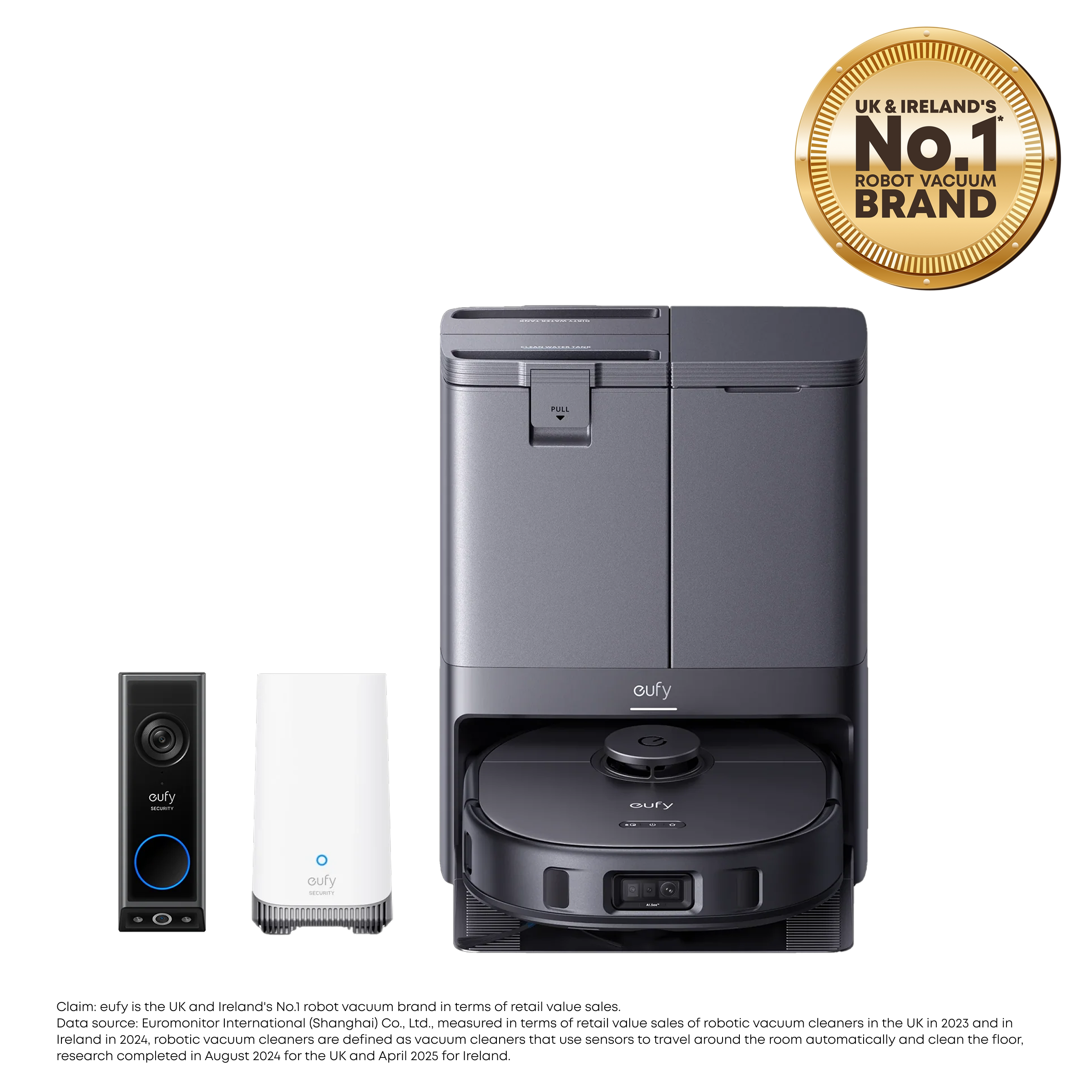 eufy-x10-pro-omni-video-doorbell-e340-homebase-s380-pack-aspirateur-robot-sonnet image 2