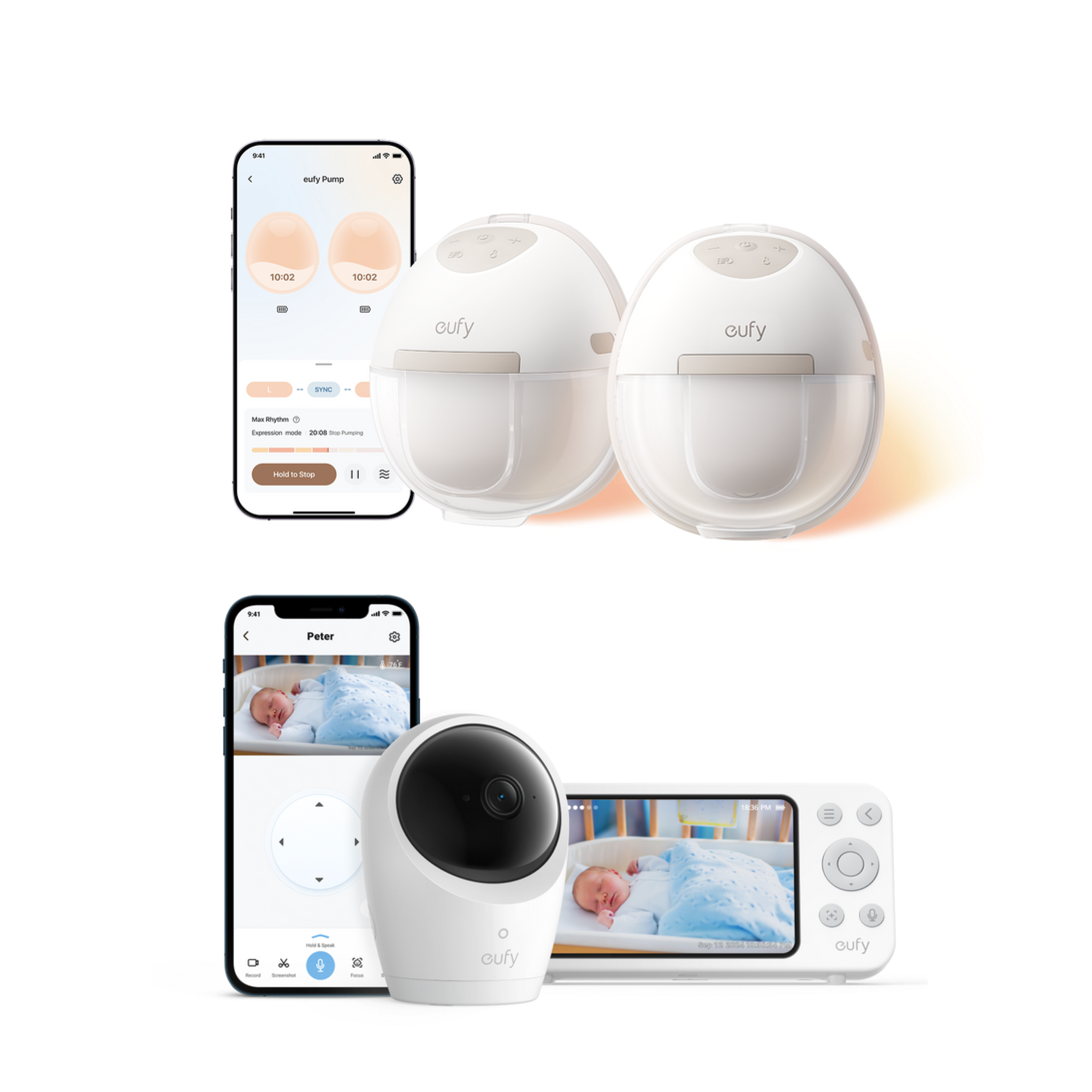 eufy-tire-lait-portable-chauffant-e20-baby-monitor-e20 image 2