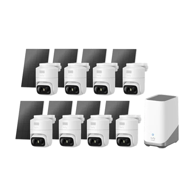 eufy-eufycam-c37-kit-8-cam-ras-homebase-3-2k-ptz-360-solaire image 1