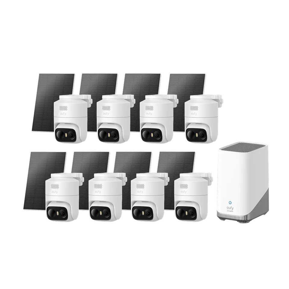 eufy-eufycam-c37-kit-8-cam-ras-homebase-3-2k-ptz-360-solaire image 1