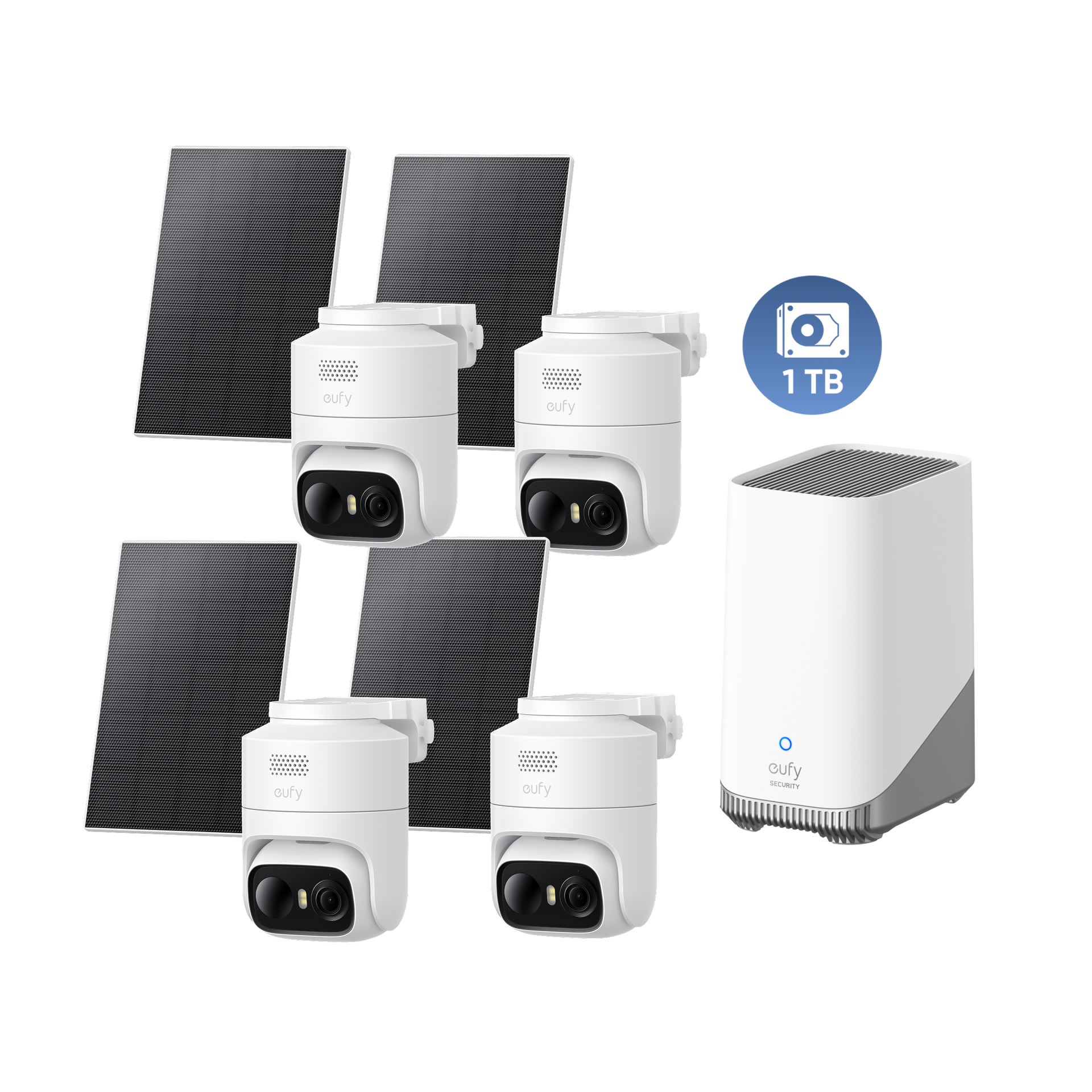 eufy-eufycam-c37-kit-8-cam-ras-homebase-3-2k-ptz-360-solaire image 3