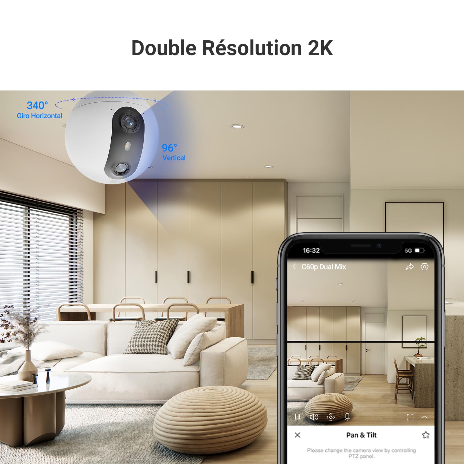 ezviz-c60p-cam-ra-int-rieure-wifi-6-double-objectif-2k-360-avec-d-tection-humain image 2