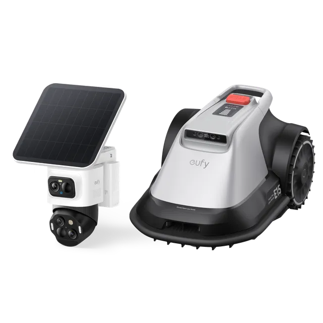 eufy-e15-robot-tondeuse-eufy-security-eufycam-s4-kit-jardin-et-vid-osurveillance image 1