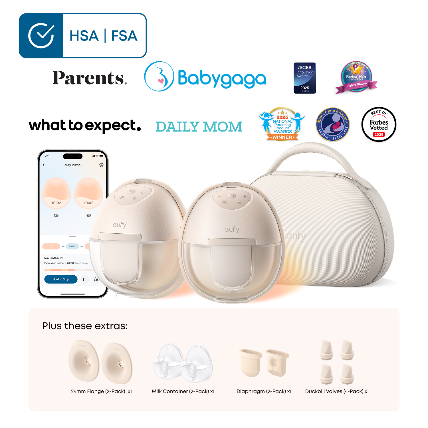 eufy-wearable-breast-pump-s1-pro-tire-lait-portable-chauffant-heatflow-avec-bo-t image 8