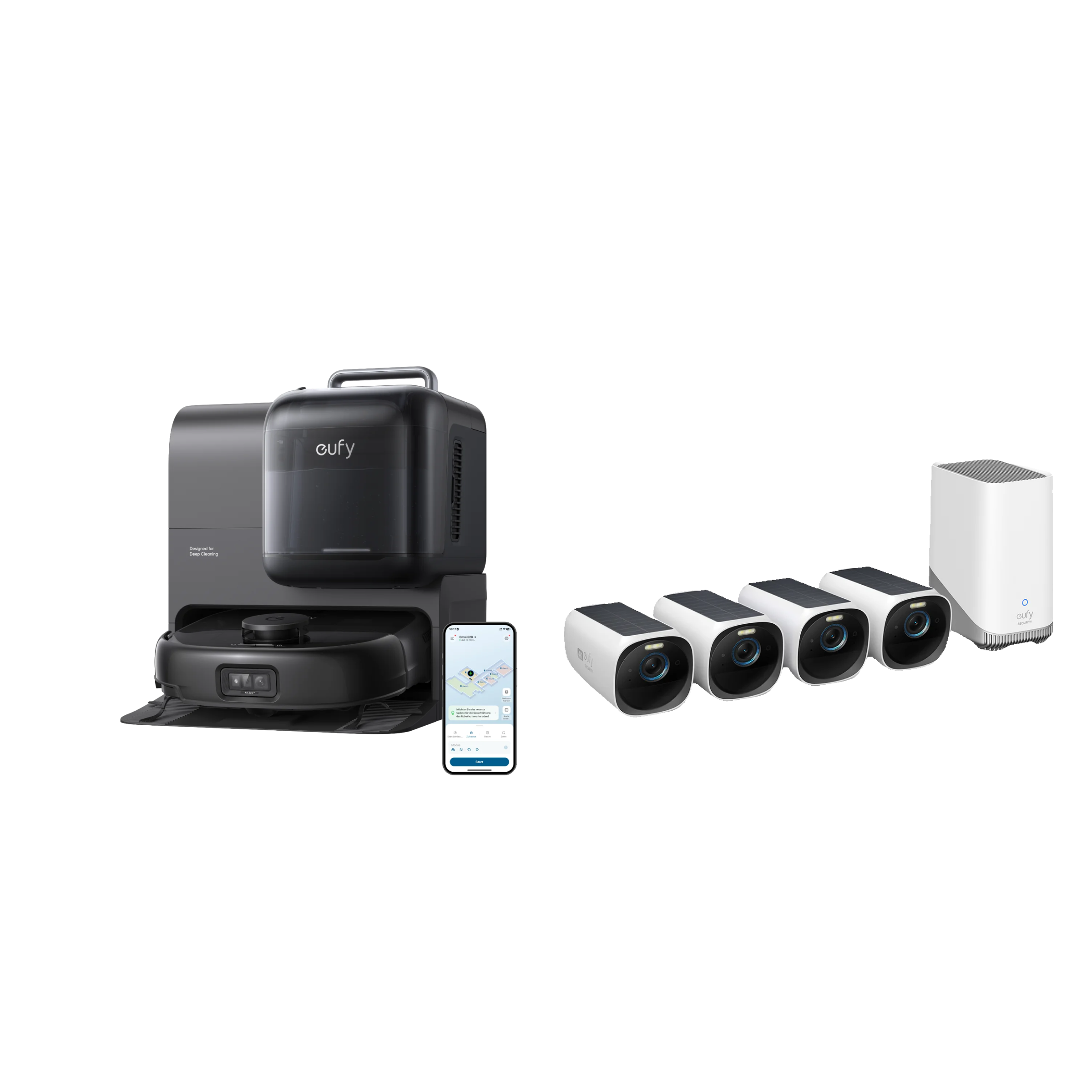 eufy-robot-aspirateur-omni-e28-kit-4-cam-ras-eufycam-s330-eufycam-3 image 1