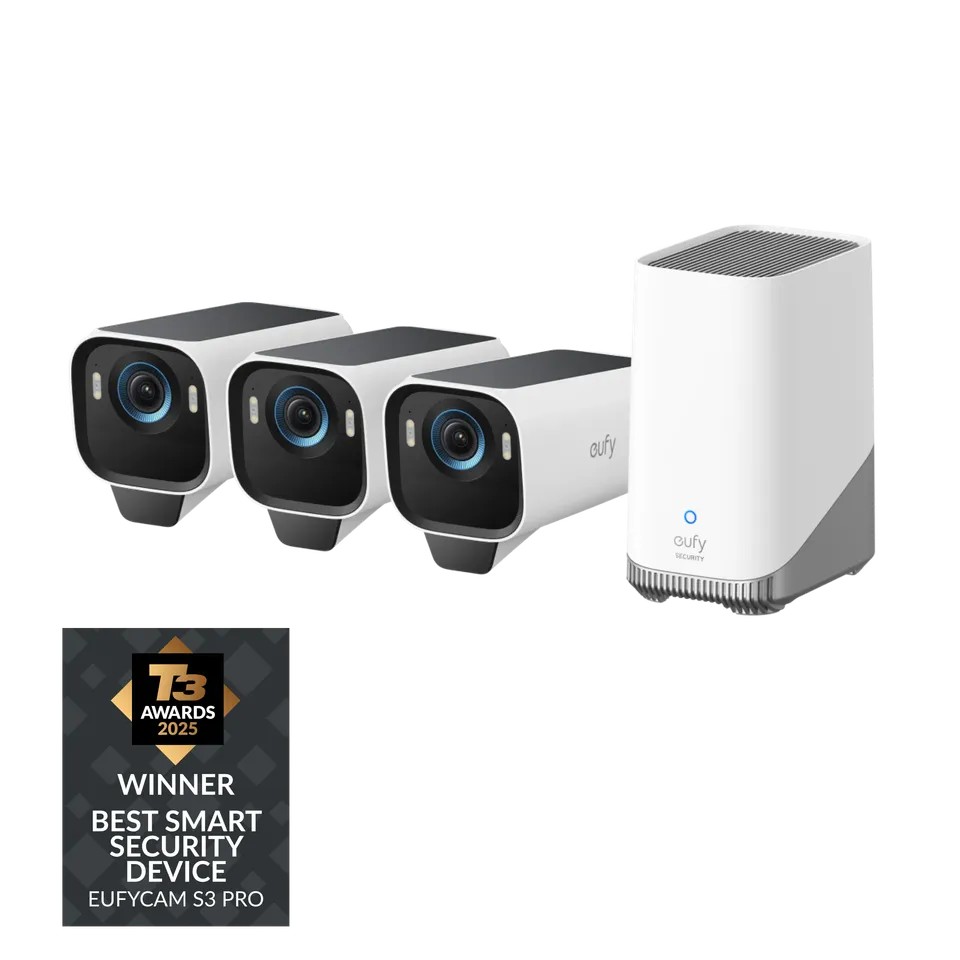 eufy-eufycam-s3-pro-kit-3-cam-ras-4k-maxcolor-vision-solaire image 1