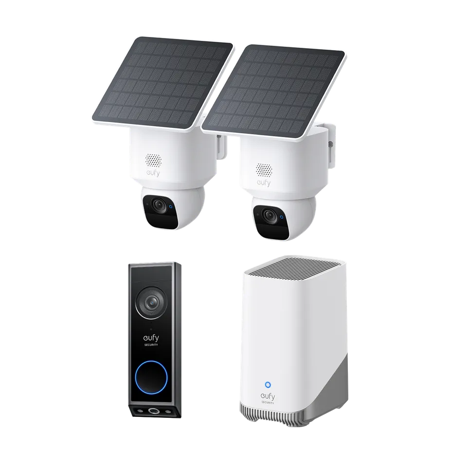 eufy-pack-2-cam-ras-solo-e30-solaires-homebase-s380-sonnette-e340 image 1