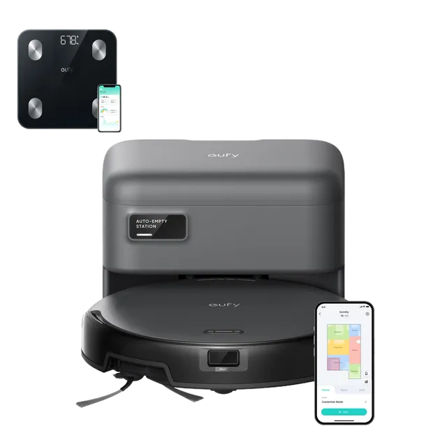 eufy-robot-aspirateur-c10-auto-vidant-balance-connect-e-smart-scale-a1-pack-nett image 1