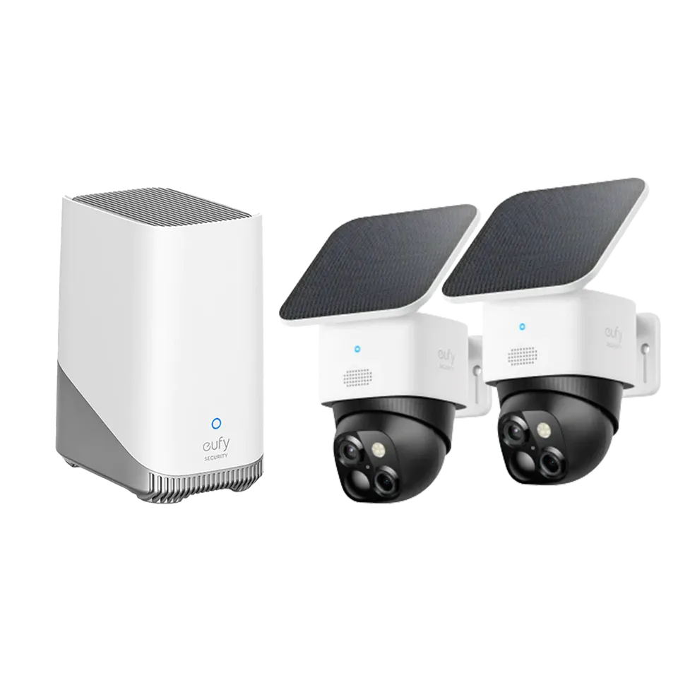 eufy-solocam-s340-kit-2-cam-ras-solaires-homebase-s380 image 1