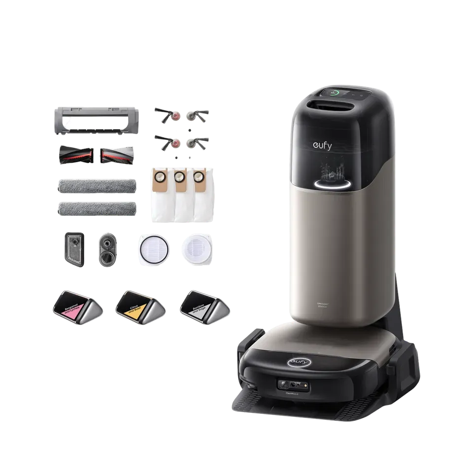eufy-omni-s2-aspirateur-robot-laveur-avec-kit-de-remplacement-et-recharge-parfum image 1